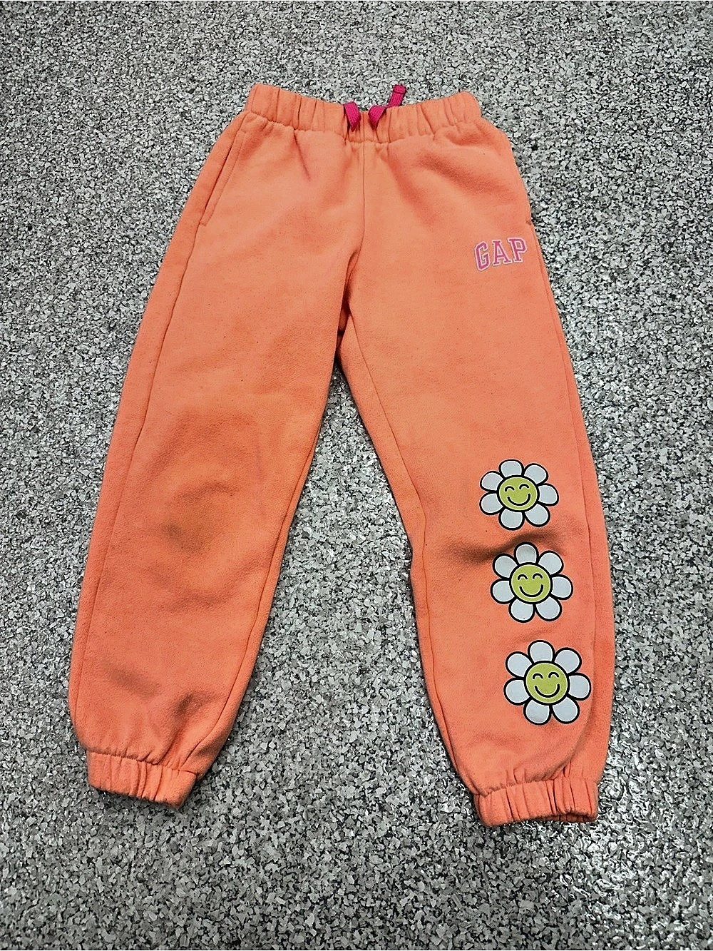 GAP Girls Orange Jogger Pants Size 6-7